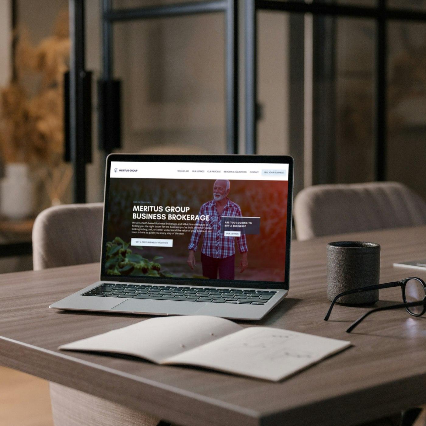 Business owner reviewing an opinion of value on a laptop